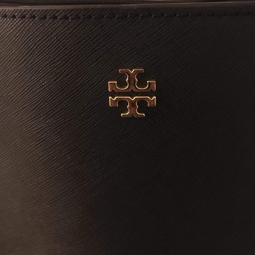 Large Navy Tory Burch York Tote - Picture 3 of 6